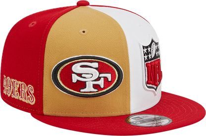 San Francisco 49ers New Era 2023 Sideline 9FIFTY Snapback Hat - Gold/Scarlet