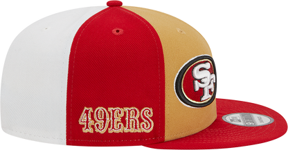 San Francisco 49ers New Era 2023 Sideline 9FIFTY Snapback Hat - Gold/Scarlet