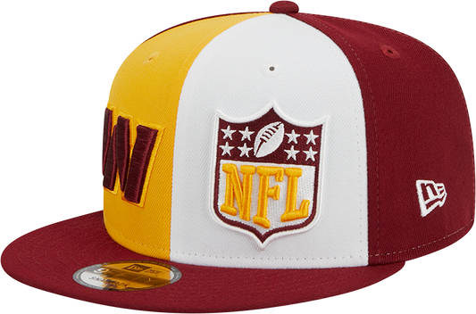 Washington Commanders New Era 2023 Sideline 9FIFTY Snapback Hat - Gold/Burgundy