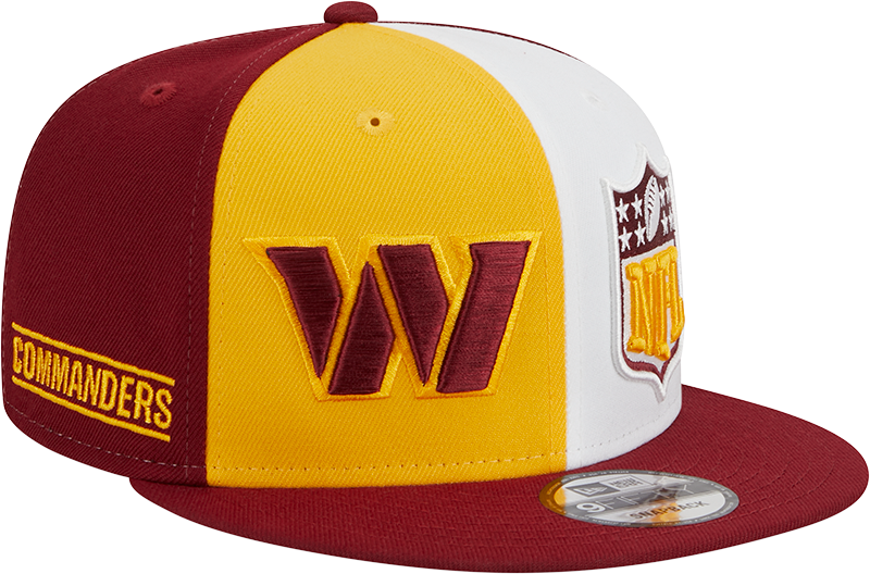 Washington Commanders New Era 2023 Sideline 9FIFTY Snapback Hat - Gold/Burgundy