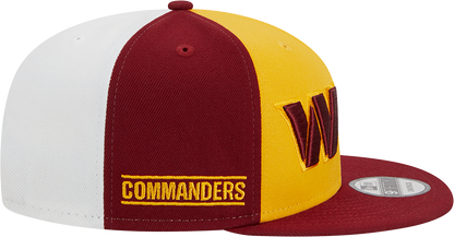 Washington Commanders New Era 2023 Sideline 9FIFTY Snapback Hat - Gold/Burgundy