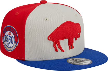 Buffalo Bills New Era 2023 Sideline Historic 9FIFTY Snapback Hat - Cream/Royal