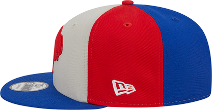 Buffalo Bills New Era 2023 Sideline Historic 9FIFTY Snapback Hat - Cream/Royal