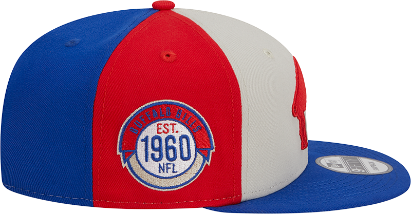 Buffalo Bills New Era 2023 Sideline Historic 9FIFTY Snapback Hat - Cream/Royal