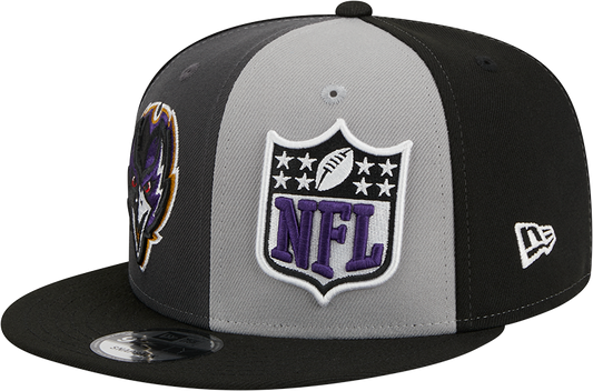 Baltimore Ravens New Era 2023 Sideline 9FIFTY Snapback Hat - Gray/Black