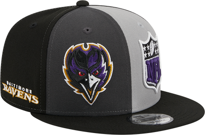 Baltimore Ravens New Era 2023 Sideline 9FIFTY Snapback Hat - Gray/Black