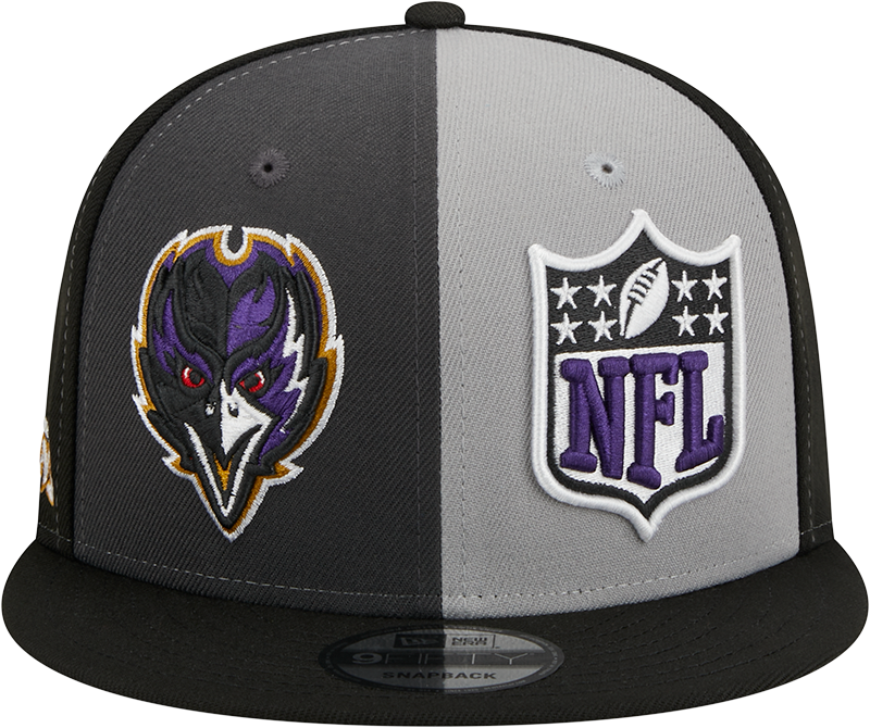 Baltimore Ravens New Era 2023 Sideline 9FIFTY Snapback Hat - Gray/Black