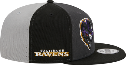 Baltimore Ravens New Era 2023 Sideline 9FIFTY Snapback Hat - Gray/Black