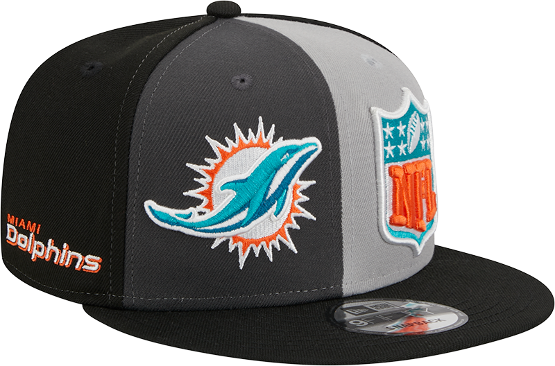 Miami Dolphins New Era 2023 Sideline 9FIFTY Snapback Hat - Gray/Black