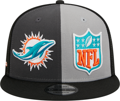 Miami Dolphins New Era 2023 Sideline 9FIFTY Snapback Hat - Gray/Black