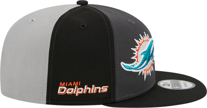 Miami Dolphins New Era 2023 Sideline 9FIFTY Snapback Hat - Gray/Black