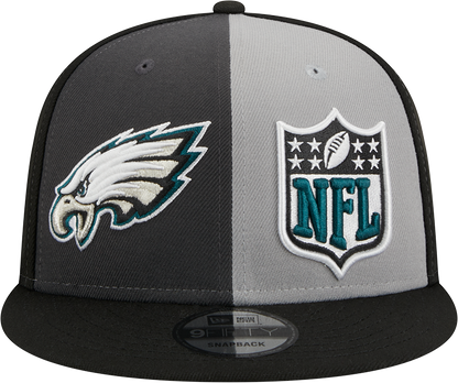 Philadelphia Eagles New Era 2023 Sideline 9FIFTY Snapback Hat - Gray/Black