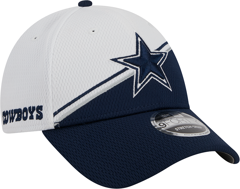 Dallas Cowboys New Era 2023 Sideline 9FORTY Adjustable Hat - White/Navy