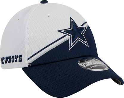 Dallas Cowboys New Era 2023 Sideline 9FORTY Adjustable Hat - White/Navy