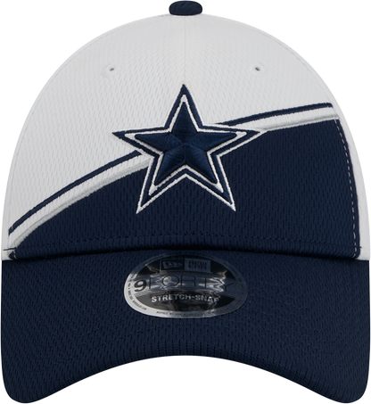 Dallas Cowboys New Era 2023 Sideline 9FORTY Adjustable Hat - White/Navy