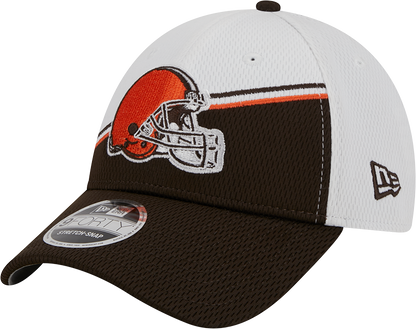 Cleveland Browns New Era 2023 Sideline 9FORTY Adjustable Hat - White/Brown