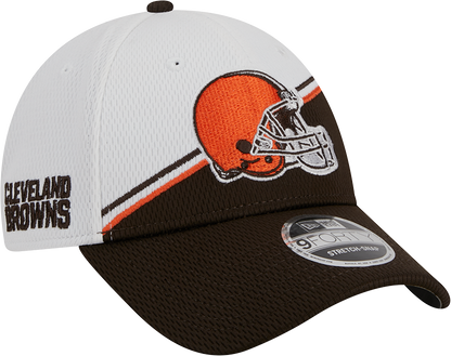 Cleveland Browns New Era 2023 Sideline 9FORTY Adjustable Hat - White/Brown