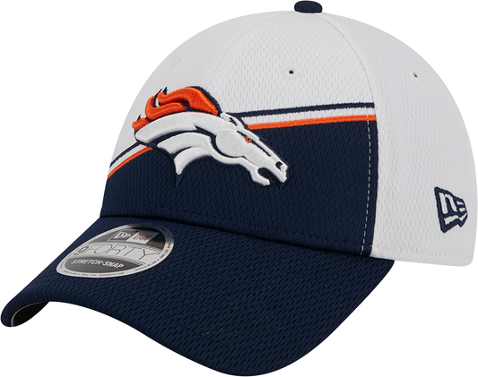 Denver Broncos New Era 2023 Sideline 9FORTY Adjustable Hat - White/Navy