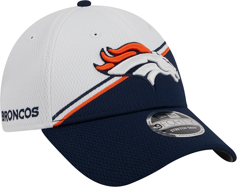 Denver Broncos New Era 2023 Sideline 9FORTY Adjustable Hat - White/Navy