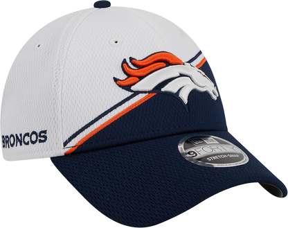 Denver Broncos New Era 2023 Sideline 9FORTY Adjustable Hat - White/Navy