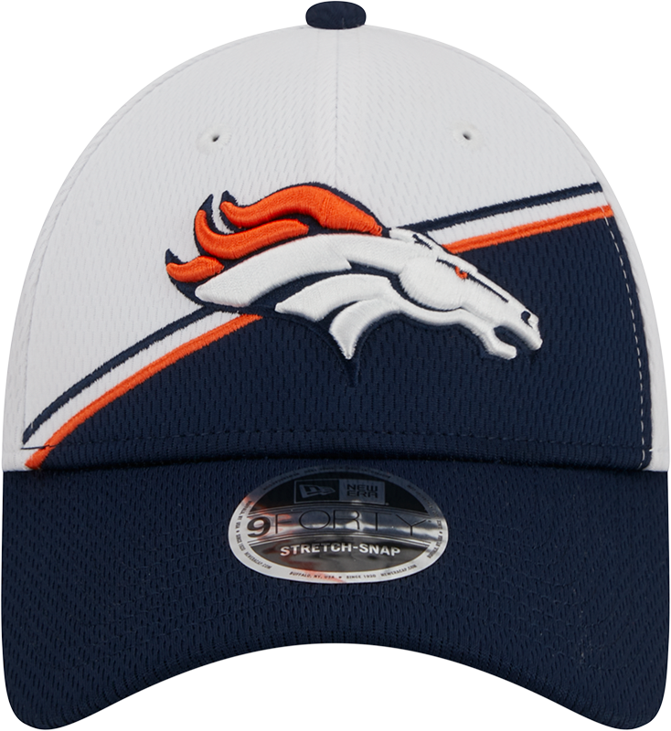 Denver Broncos New Era 2023 Sideline 9FORTY Adjustable Hat - White/Navy