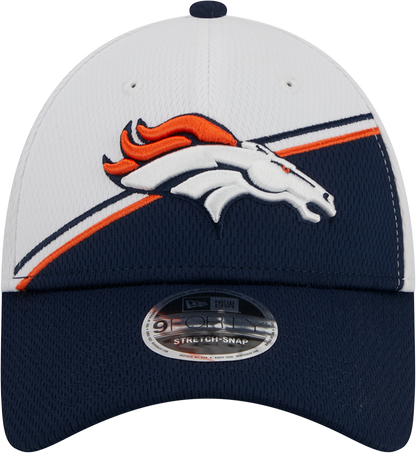 Denver Broncos New Era 2023 Sideline 9FORTY Adjustable Hat - White/Navy