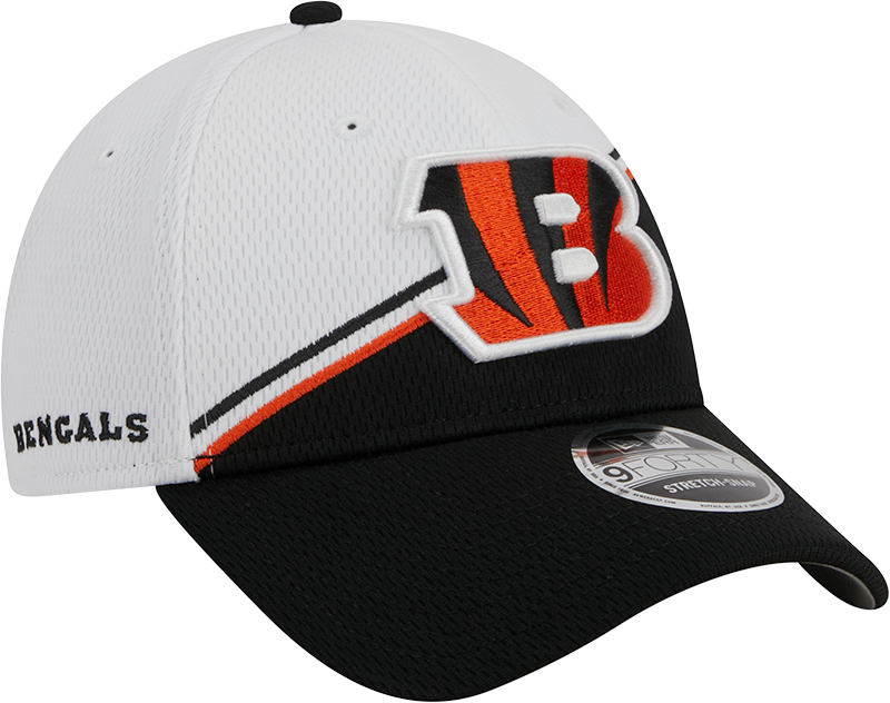 Cincinnati Bengals New Era 2023 Sideline 9FORTY Adjustable Hat - White/Black