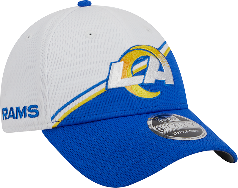 Los Angeles Rams New Era 2023 Sideline 9FORTY Adjustable Hat - White/Royal