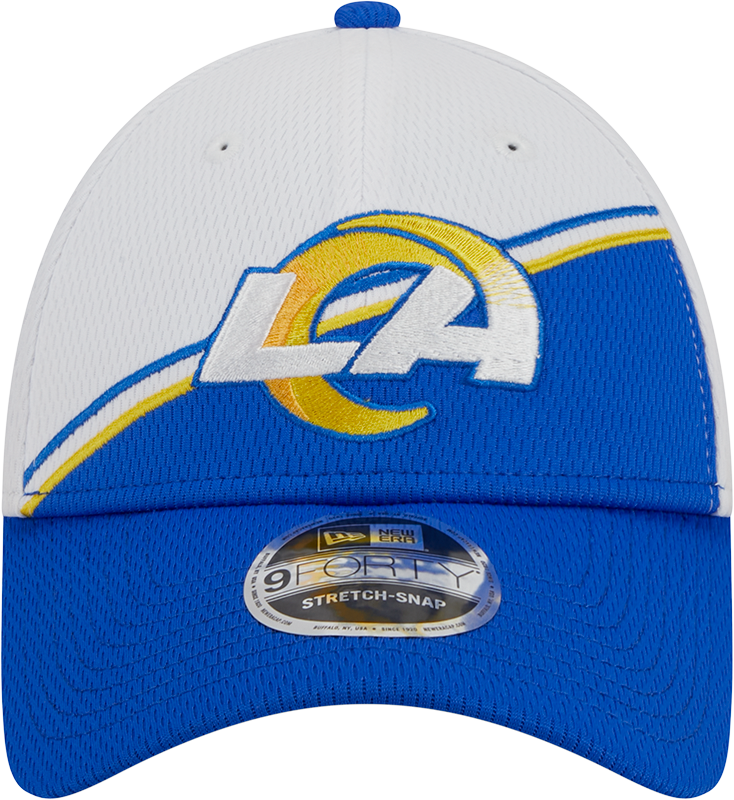 Los Angeles Rams New Era 2023 Sideline 9FORTY Adjustable Hat - White/Royal