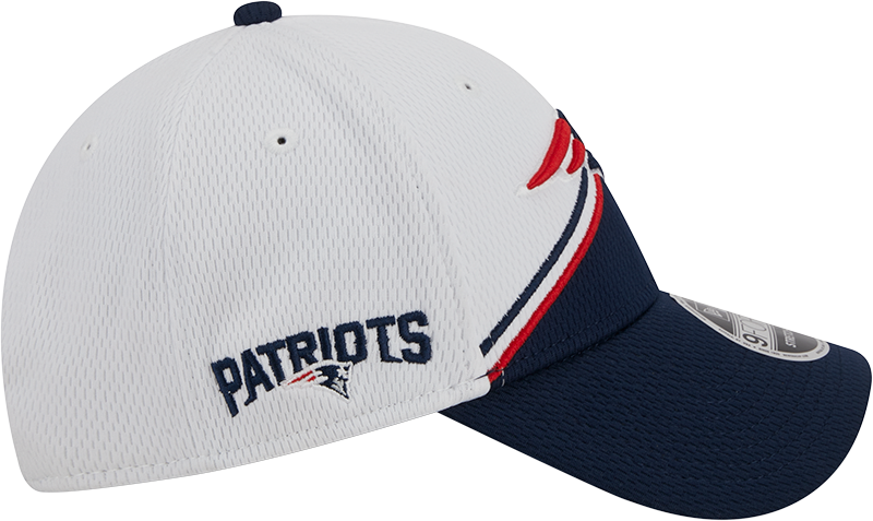 New England Patriots New Era 2023 Sideline 9FORTY Adjustable Hat - White/Navy