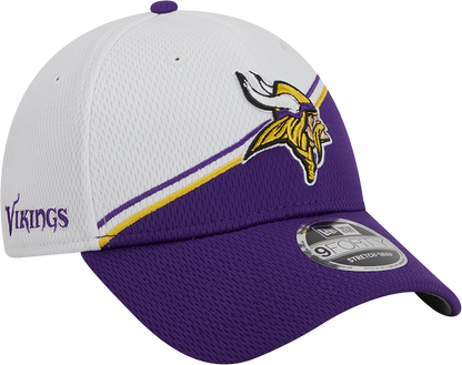 Minnesota Vikings New Era 2023 Sideline 9FORTY Adjustable Hat - White/Purple