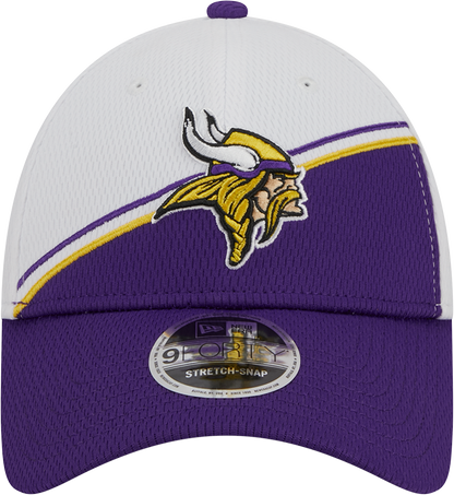 Minnesota Vikings New Era 2023 Sideline 9FORTY Adjustable Hat - White/Purple