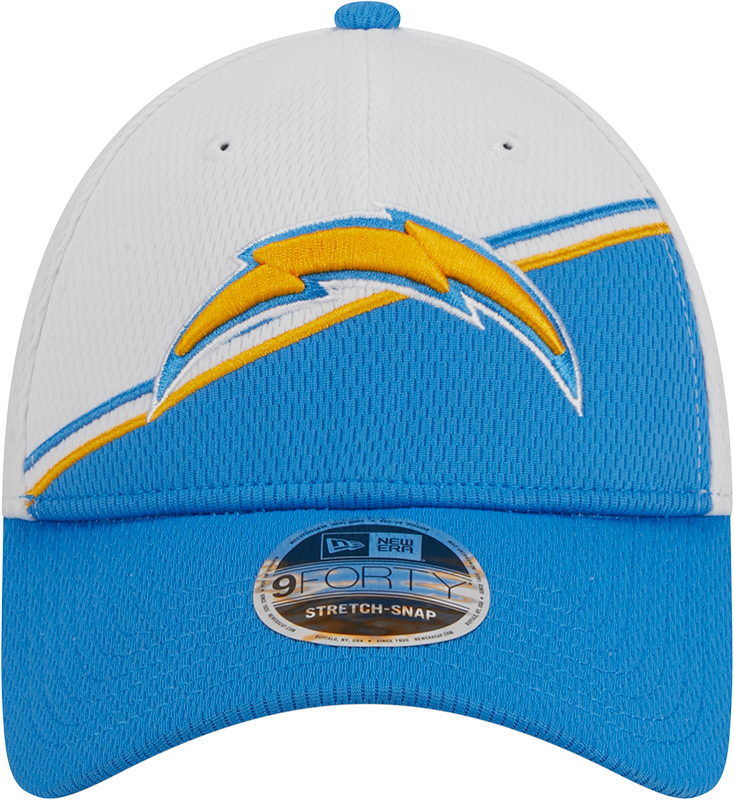 Los Angeles Chargers New Era 2023 Sideline 9FORTY Adjustable Hat - White/Powder Blue