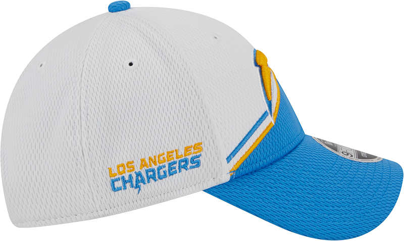 Los Angeles Chargers New Era 2023 Sideline 9FORTY Adjustable Hat - White/Powder Blue