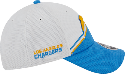 Los Angeles Chargers New Era 2023 Sideline 9FORTY Adjustable Hat - White/Powder Blue