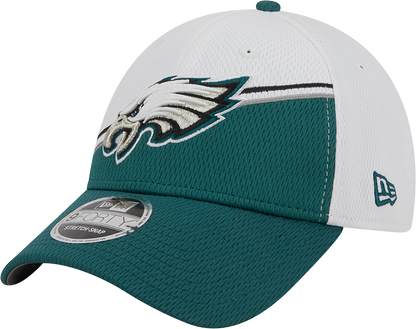 Philadelphia Eagles New Era 2023 Sideline 9FORTY Adjustable Hat - White/Midnight Green