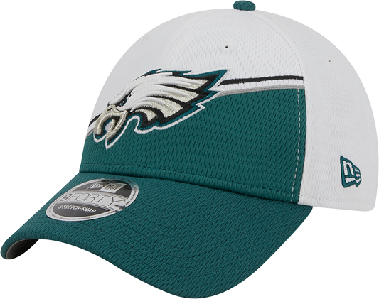 Philadelphia Eagles New Era 2023 Sideline 9FORTY Adjustable Hat - White/Midnight Green