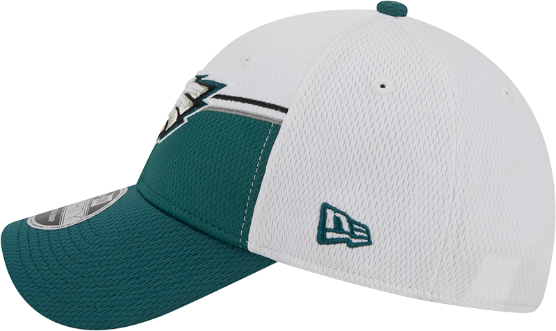 Philadelphia Eagles New Era 2023 Sideline 9FORTY Adjustable Hat - White/Midnight Green