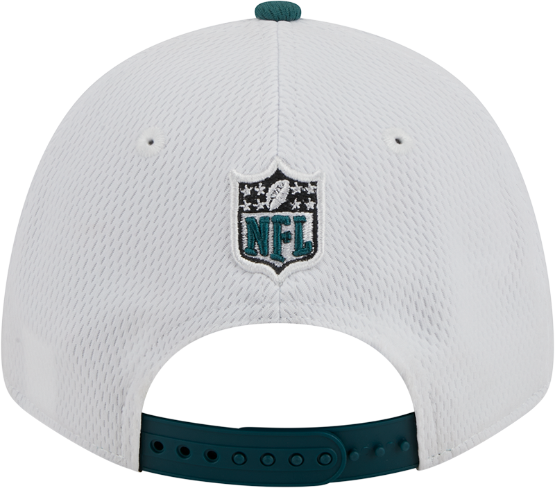 Philadelphia Eagles New Era 2023 Sideline 9FORTY Adjustable Hat - White/Midnight Green