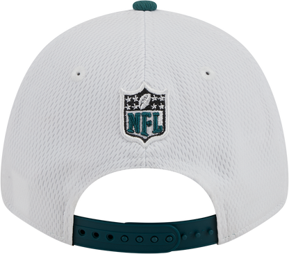 Philadelphia Eagles New Era 2023 Sideline 9FORTY Adjustable Hat - White/Midnight Green