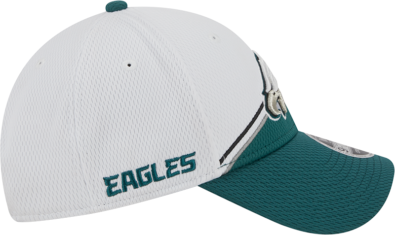 Philadelphia Eagles New Era 2023 Sideline 9FORTY Adjustable Hat - White/Midnight Green