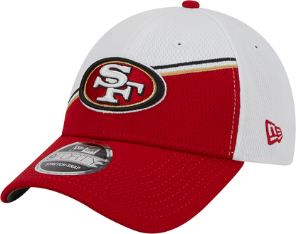 San Francisco 49ers New Era 2023 Sideline 9FORTY Adjustable Hat - White/Scarlet