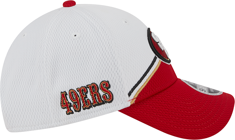 San Francisco 49ers New Era 2023 Sideline 9FORTY Adjustable Hat - White/Scarlet