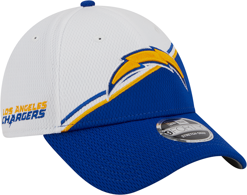 Los Angeles Chargers New Era 2023 Sideline 9FORTY Adjustable Hat - White/Royal