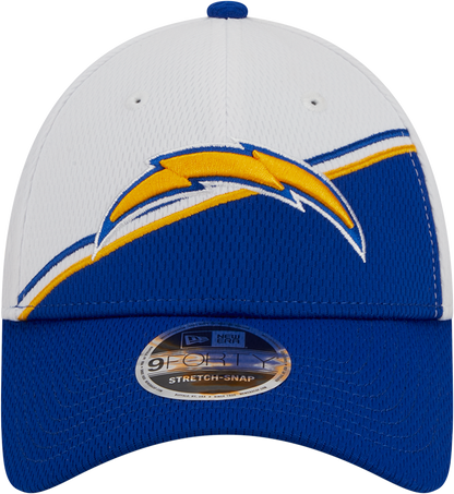 Los Angeles Chargers New Era 2023 Sideline 9FORTY Adjustable Hat - White/Royal