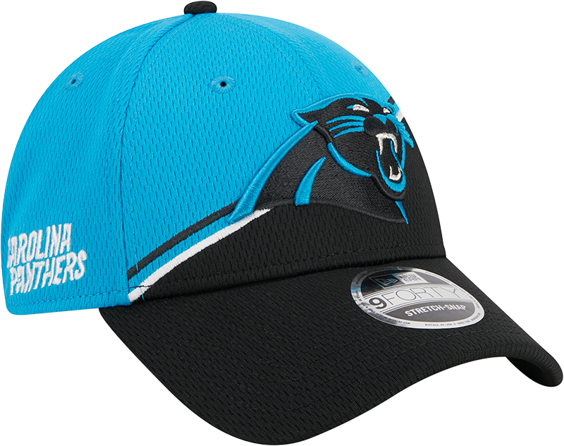 Carolina Panthers New Era 2023 Sideline 9FORTY Adjustable Hat - Blue/Black