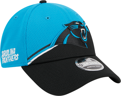 Carolina Panthers New Era 2023 Sideline 9FORTY Adjustable Hat - Blue/Black