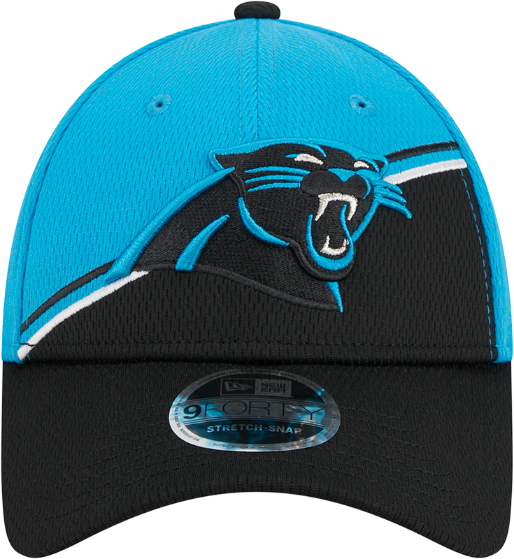 Carolina Panthers New Era 2023 Sideline 9FORTY Adjustable Hat - Blue/Black