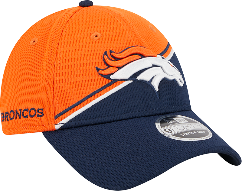 Denver Broncos New Era 2023 Sideline 9FORTY Adjustable Hat - Orange/Navy