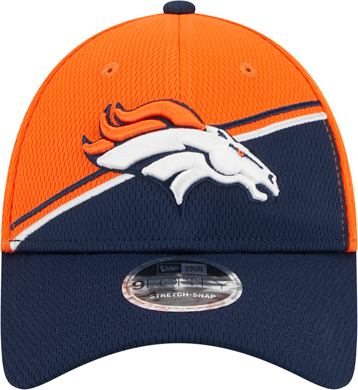 Denver Broncos New Era 2023 Sideline 9FORTY Adjustable Hat - Orange/Navy